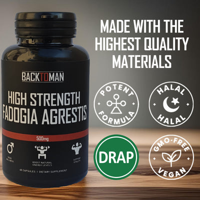 Fadogia Agrestis 500mg (60 capsules - 2 month supply)