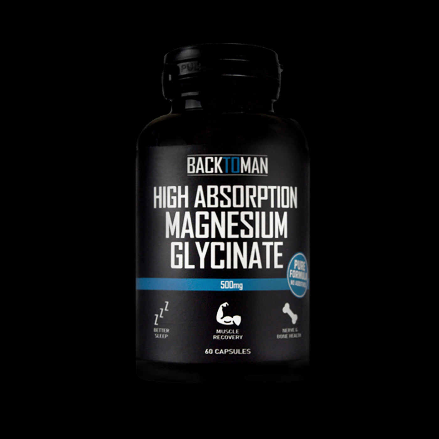 Magnesium Glycinate 500mg  (60 capsules - 2 month supply)